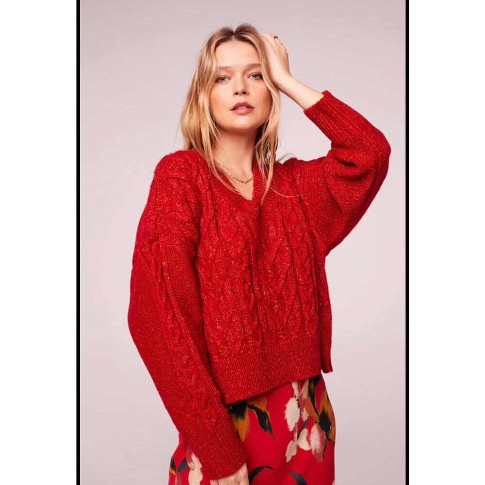 Band of the Free Women’s Oversized Red Sweater Sz M
